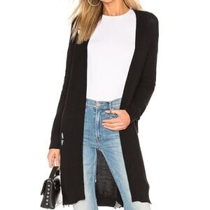 Revolve One Grey Day Wyatt Distressed Cashmere Blend Long Cardigan Size Large